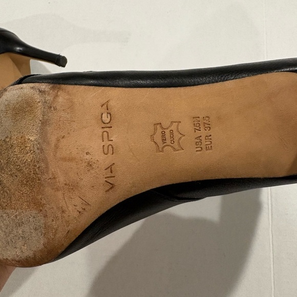 VIA SPIGA Soft Black Leather Open Toe Heeled Double Zip Up Boot Women’s Szie 7.5 - Picture 6 of 10